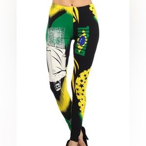 Brazil World Cup leggings size small